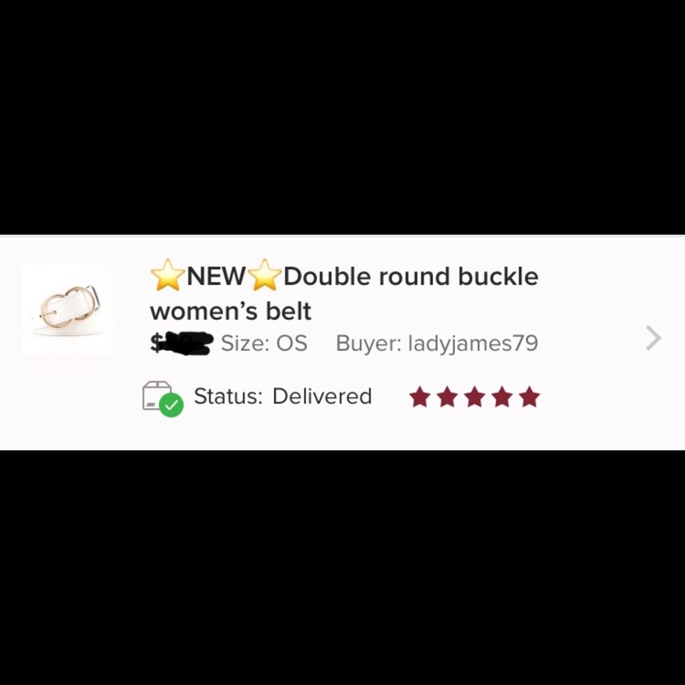 (Last 1) Double round buckle women’s belt - Picture 3 of 6
